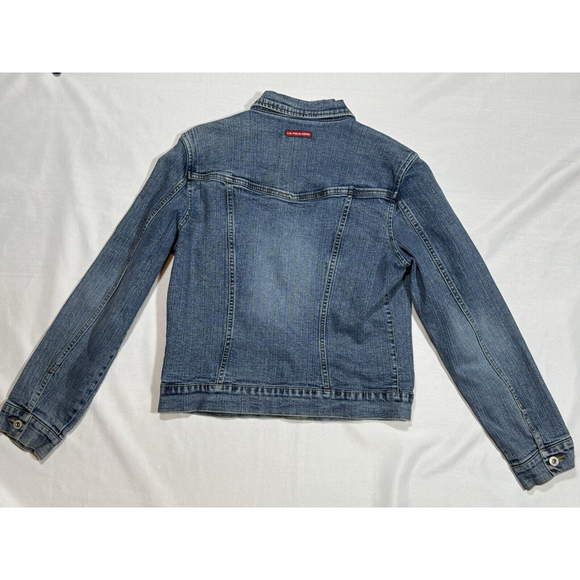 Vintage U.S. Polo Assn Large Denim Jacket Jean Logo Preppy Western EUC - Picture 3 of 12